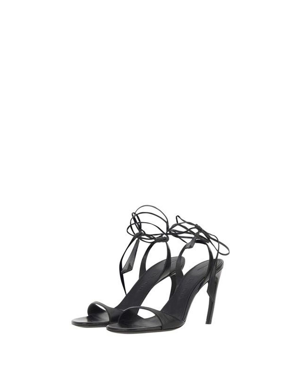 The Attico Metallic Ora Tie-Fastening Heeled Sandal