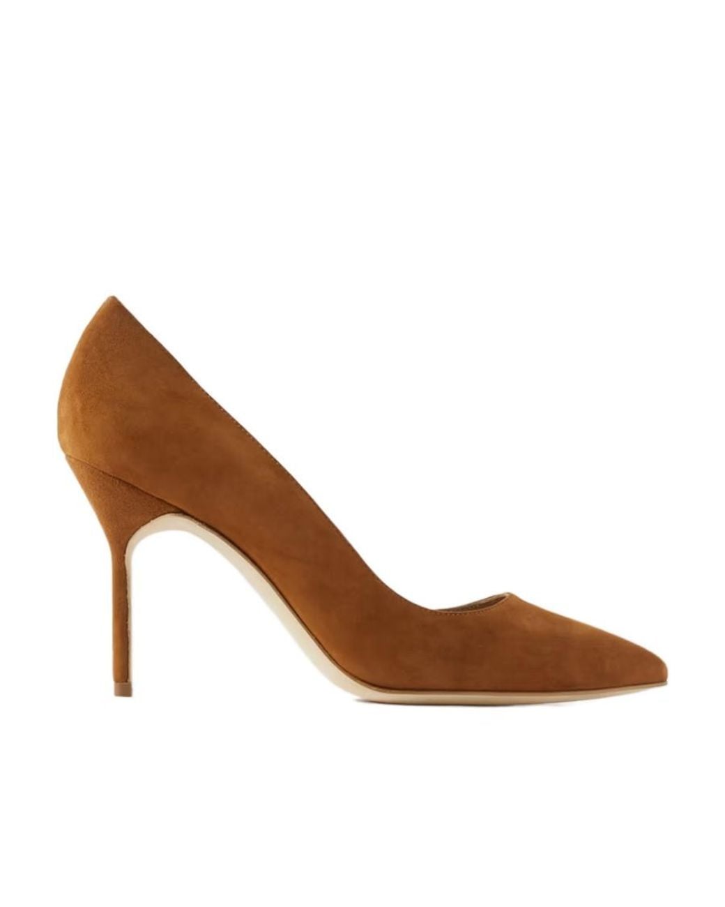 Manolo Blahnik Brown Pointed High Heel Pumps