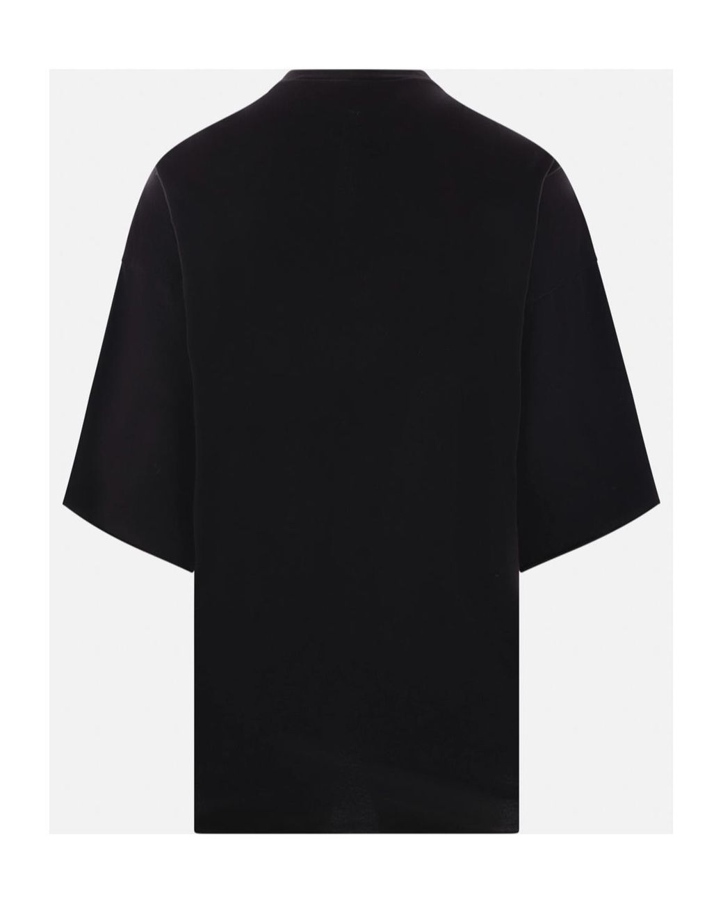 Rick Owens Black Crewneck Oversized T-Shirt for men