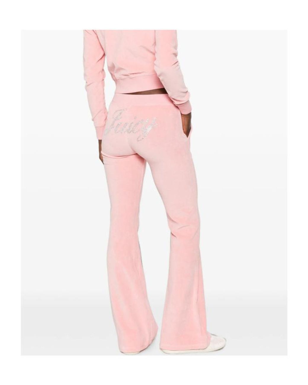 Sporty & Rich Pink X Juicy Couture Logo-Embellished Velour Track Pants