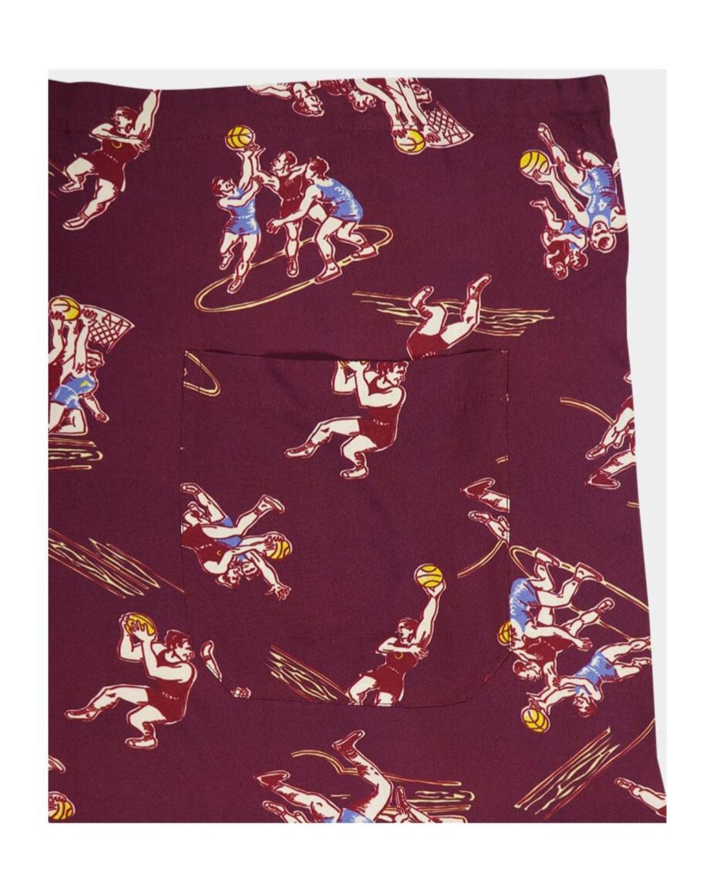 Bode Red Printed Pajama Pants for men
