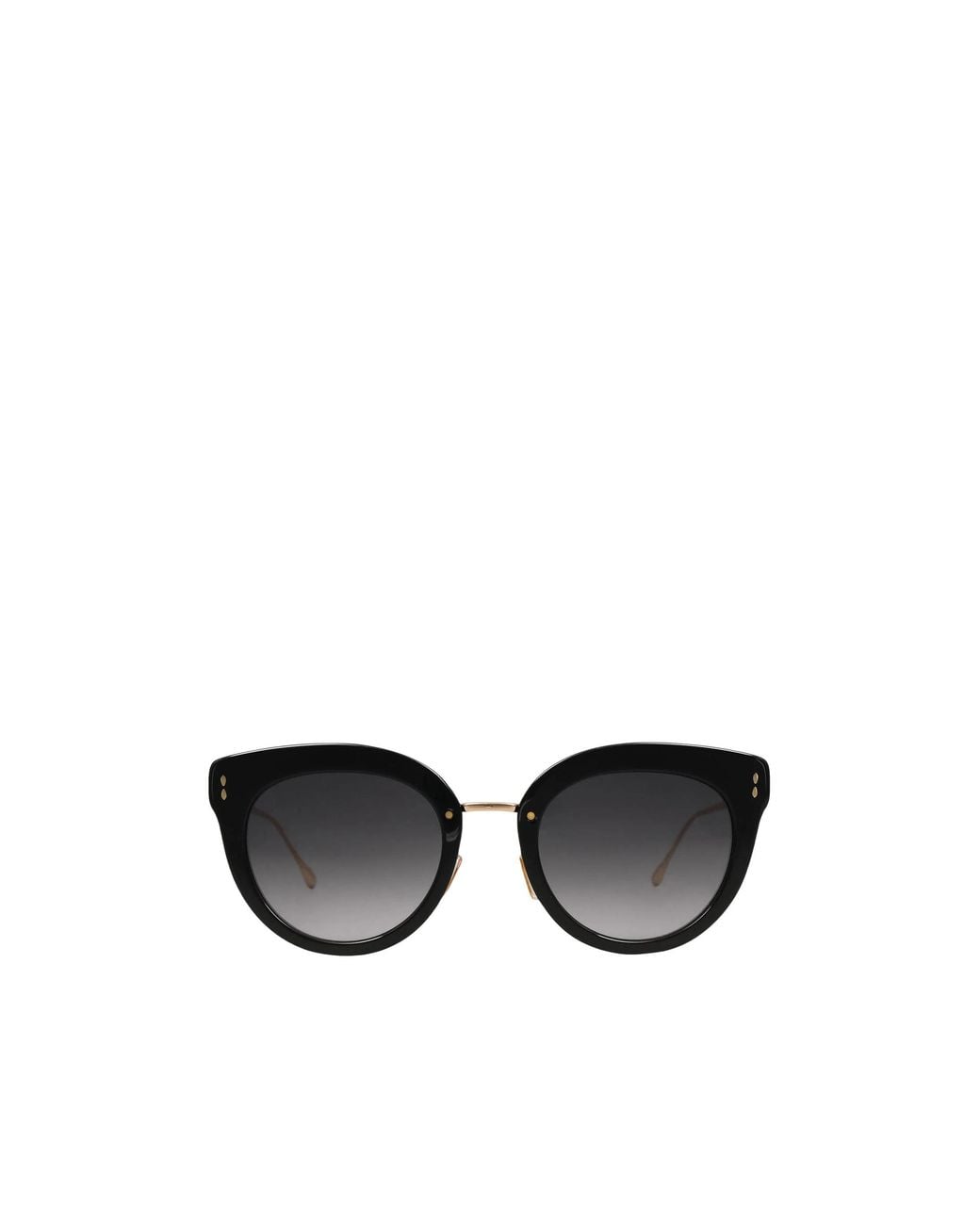 Isabel Marant Black Minimalist Round Sunglasses