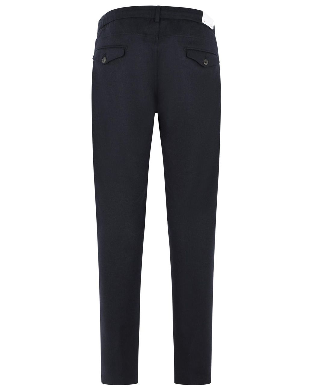 Eleventy Blue Casual Pants With Belt Loops for men