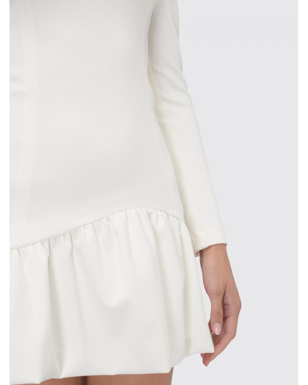 Pinko White Square-Neck Mini Dress