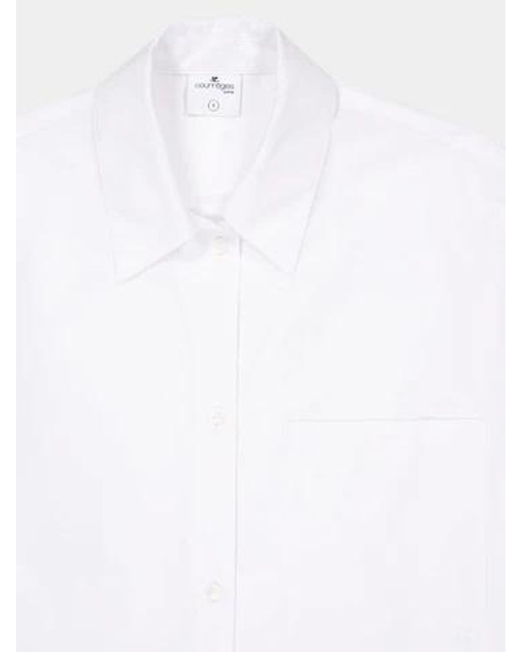 Courreges White Button-Up Mini Dress