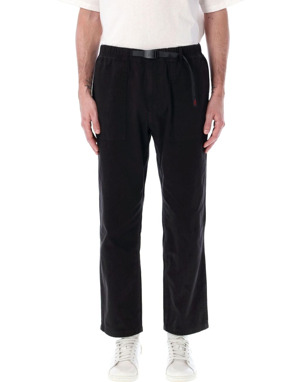 Gramicci Black Loose Tapered Ridge Pants for men