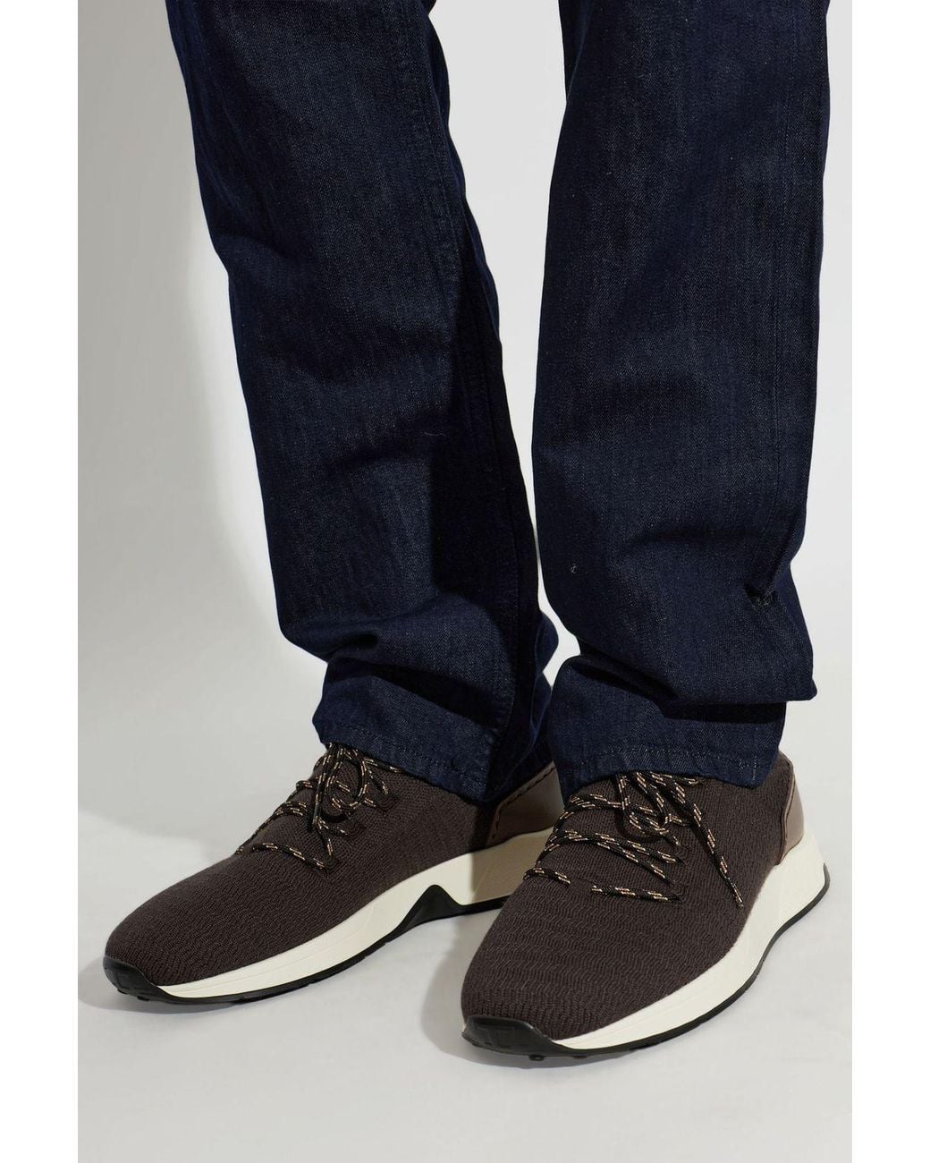 Tod's Black Knit Panel Trainers for men