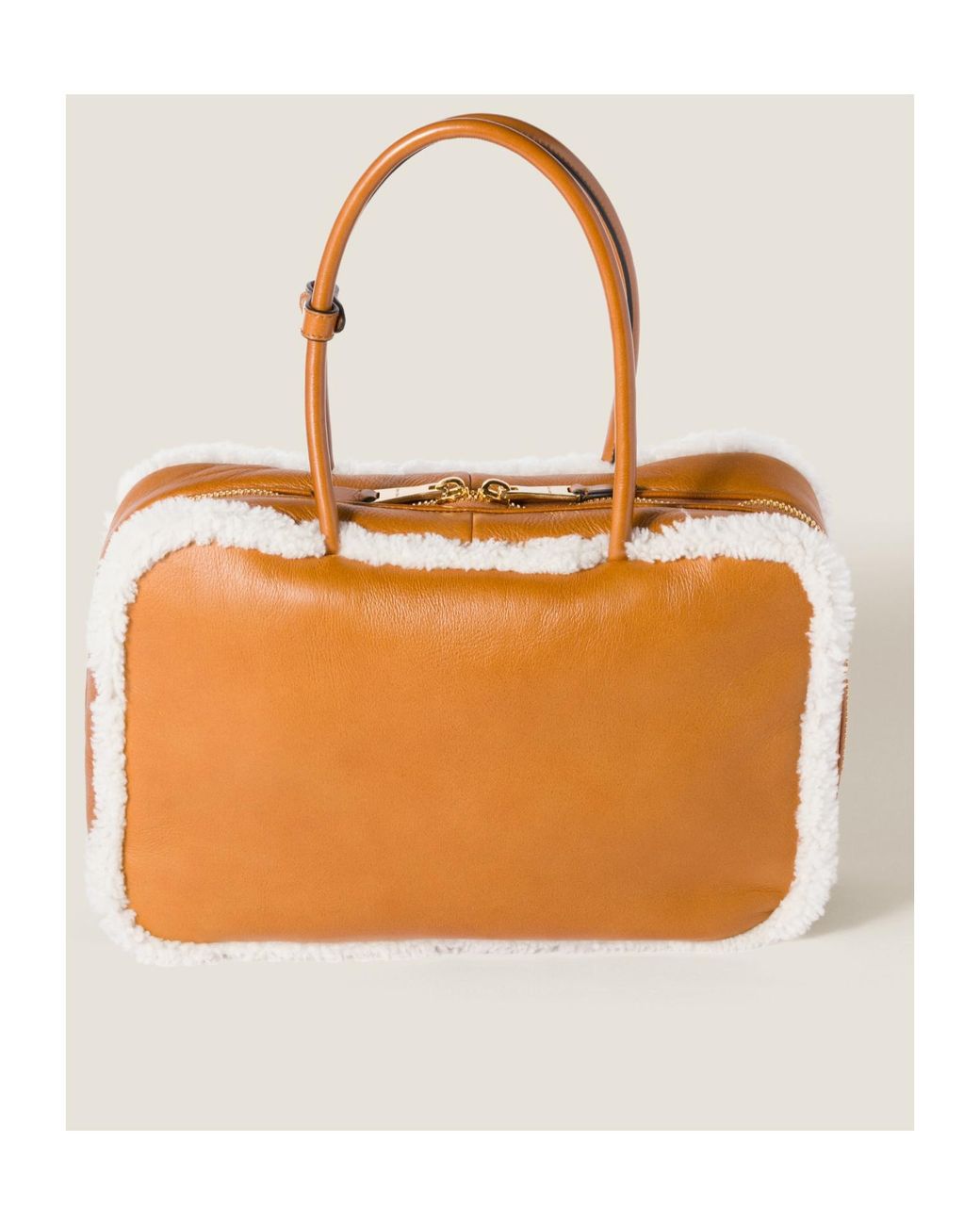 Miu Miu Multicolor Beau Shearling Top-Handle Bag