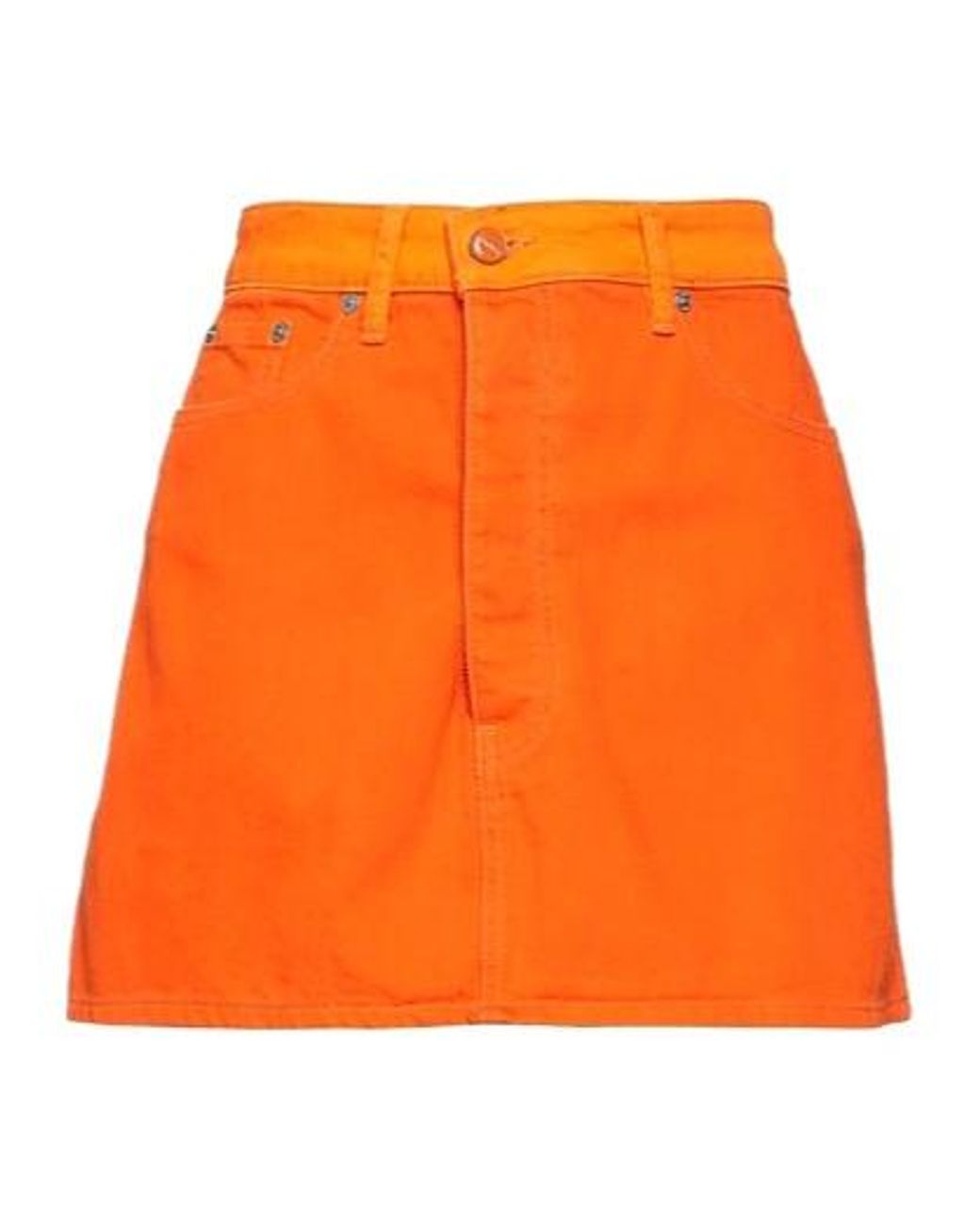 Ganni Orange Denim Skirts