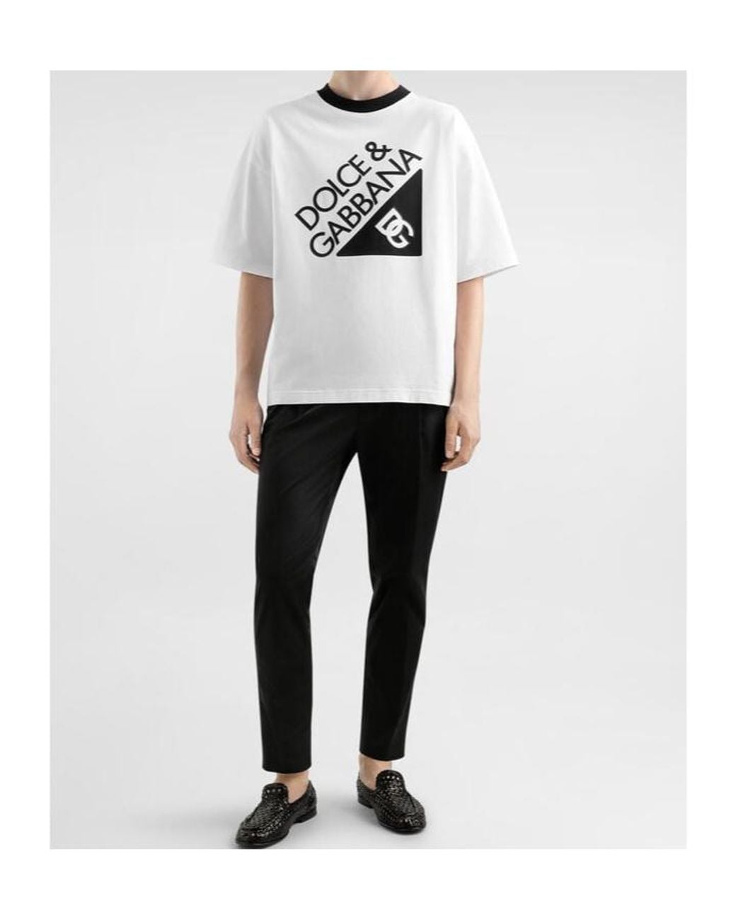 Dolce & Gabbana Black Slim-Cut Trousers for men