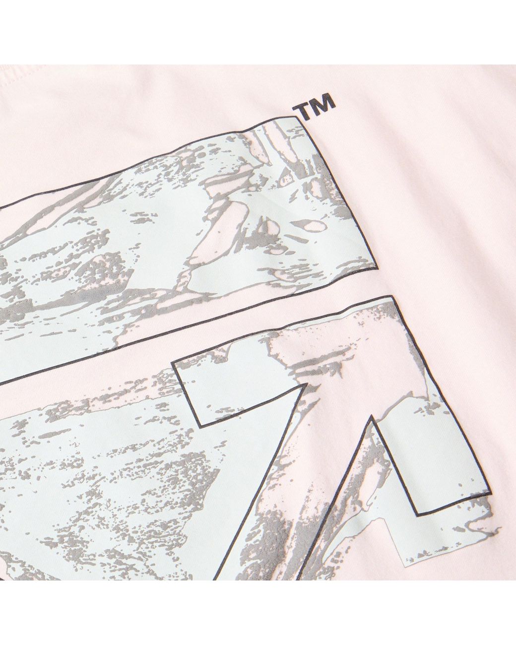 Off-White c/o Virgil Abloh Pink Paint Arrow Oversized T-Shirt for men