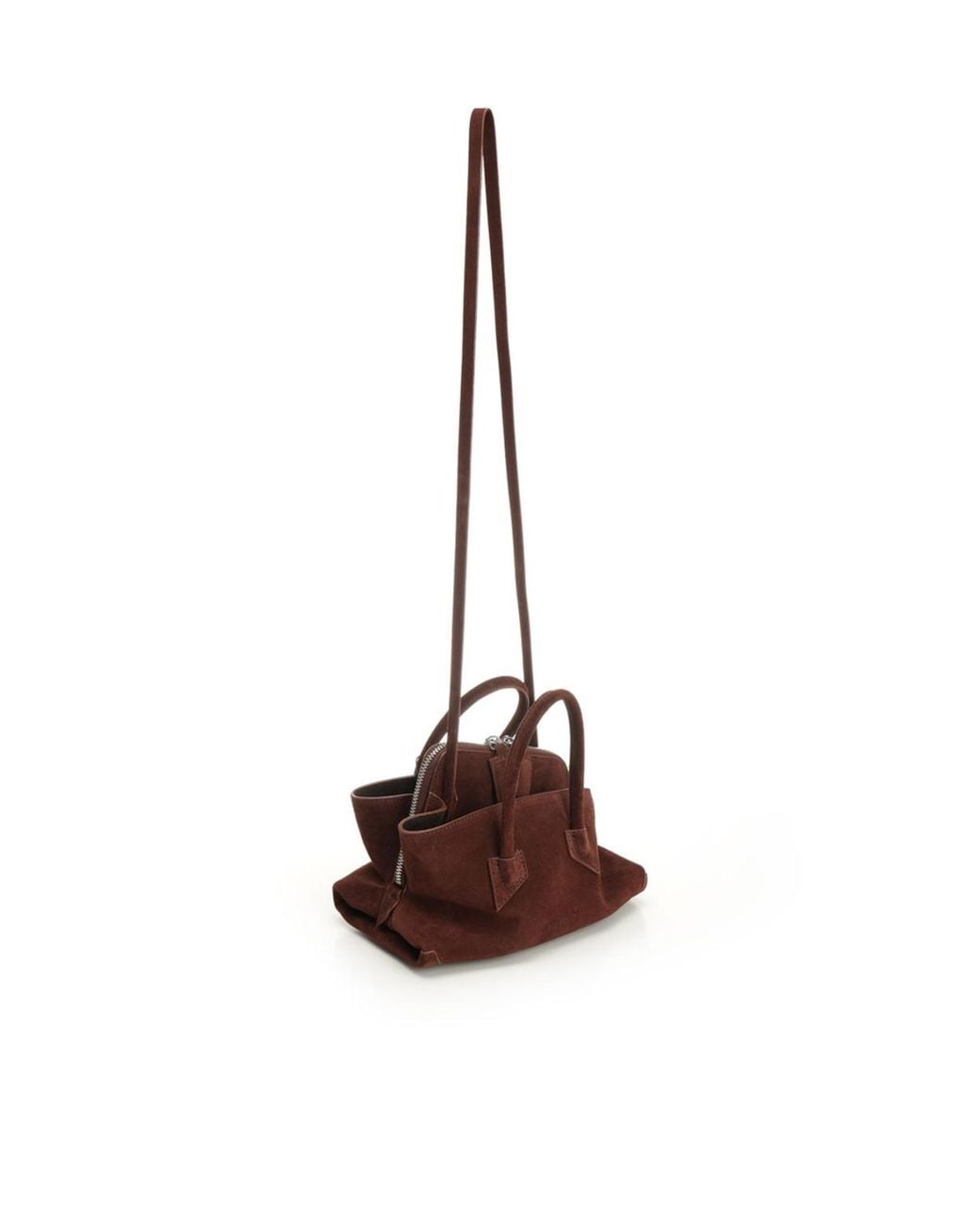 The Attico Brown The La Passeggiata Mini Top Handle Bag
