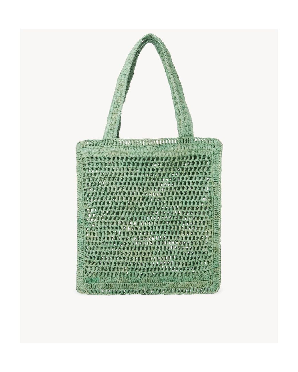 Chloé Green Chloé Summer Banana Logo Detailed Tote Bag