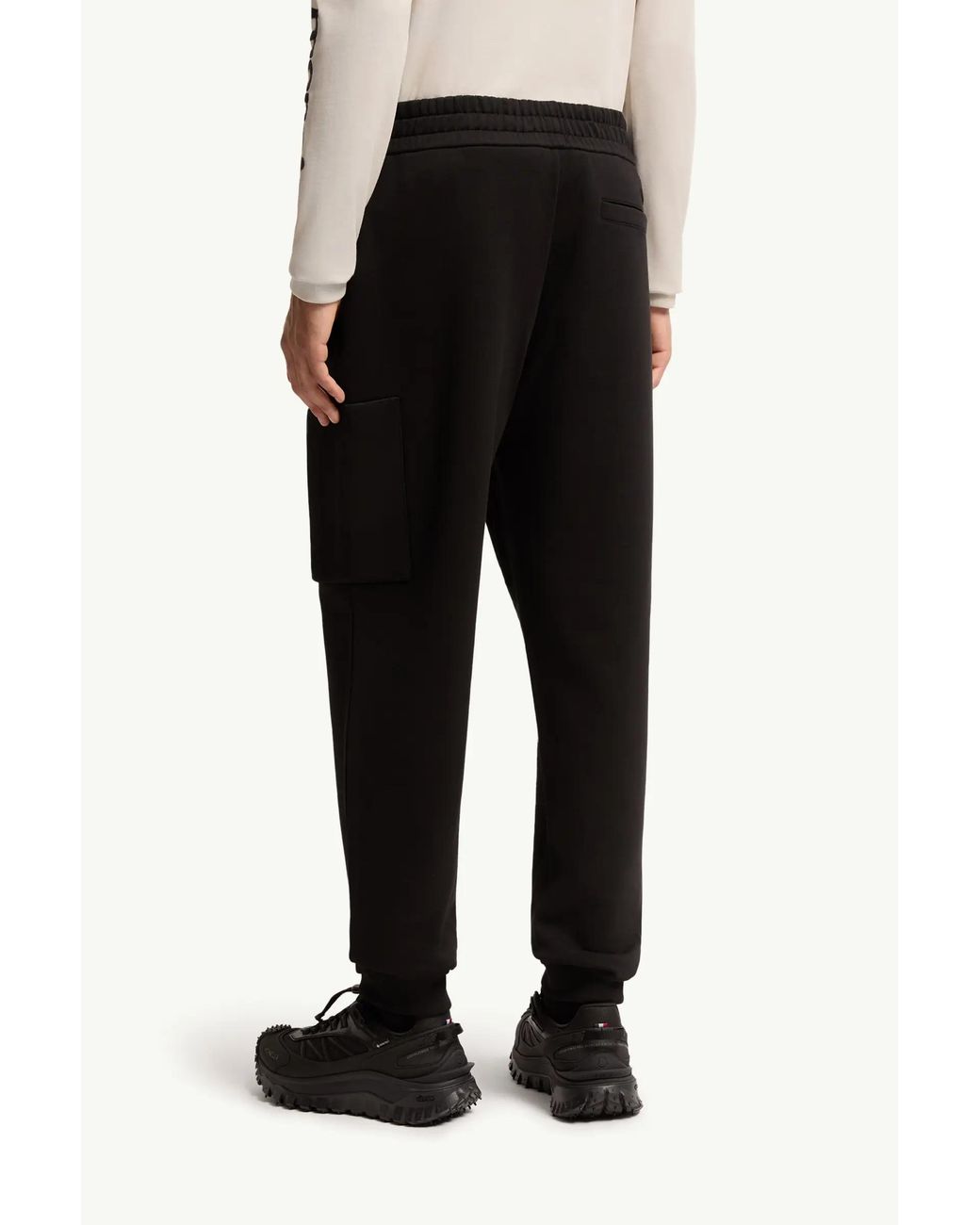 Moncler Black Logo-Patch Track Pants for men