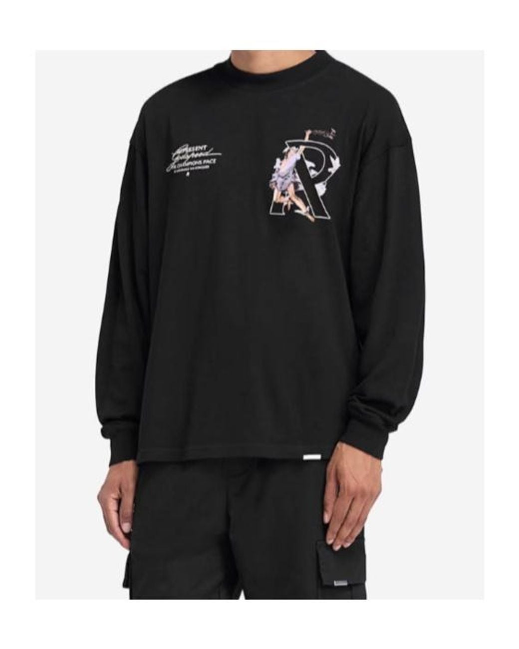 Represent Black Long-Sleeved T-Shirt for men