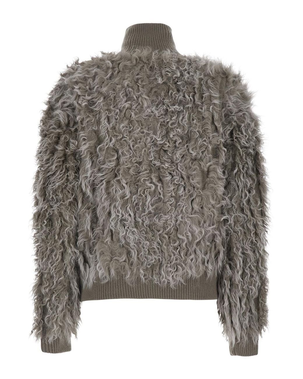 P.A.R.O.S.H. Gray Wool Bomber Jacket Coat