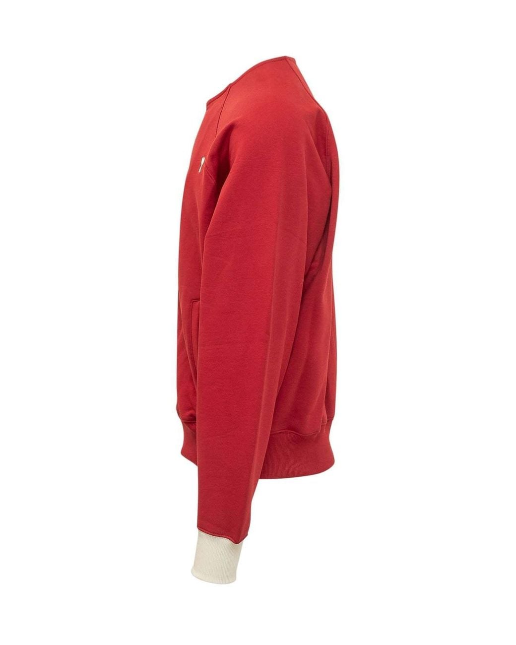 AMI Red Ami Ami De Coeur Zipped Sweatshirt for men