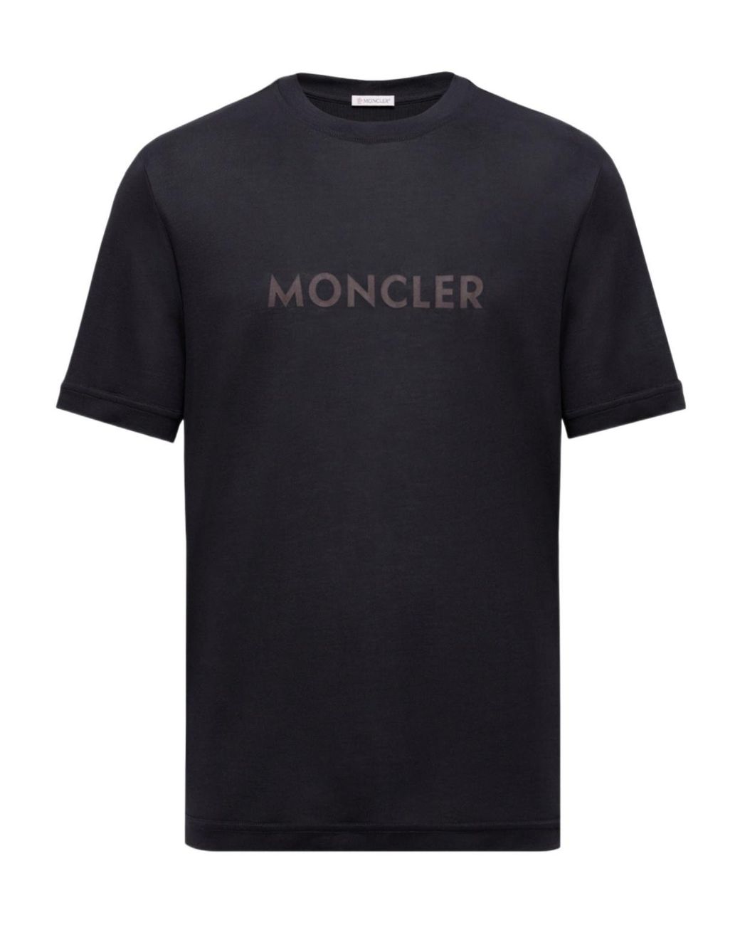 Moncler Black Logo Printed Crewneck T-Shirt for men