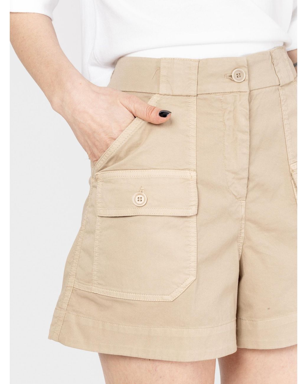 Aspesi Natural Belt Loop Shorts