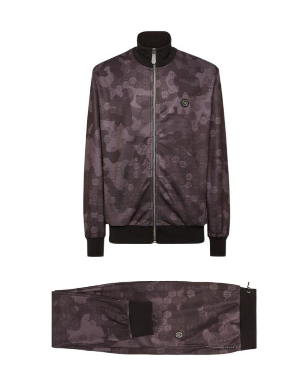 Philipp Plein Brown Camouflage Monogram Tracksuit for men
