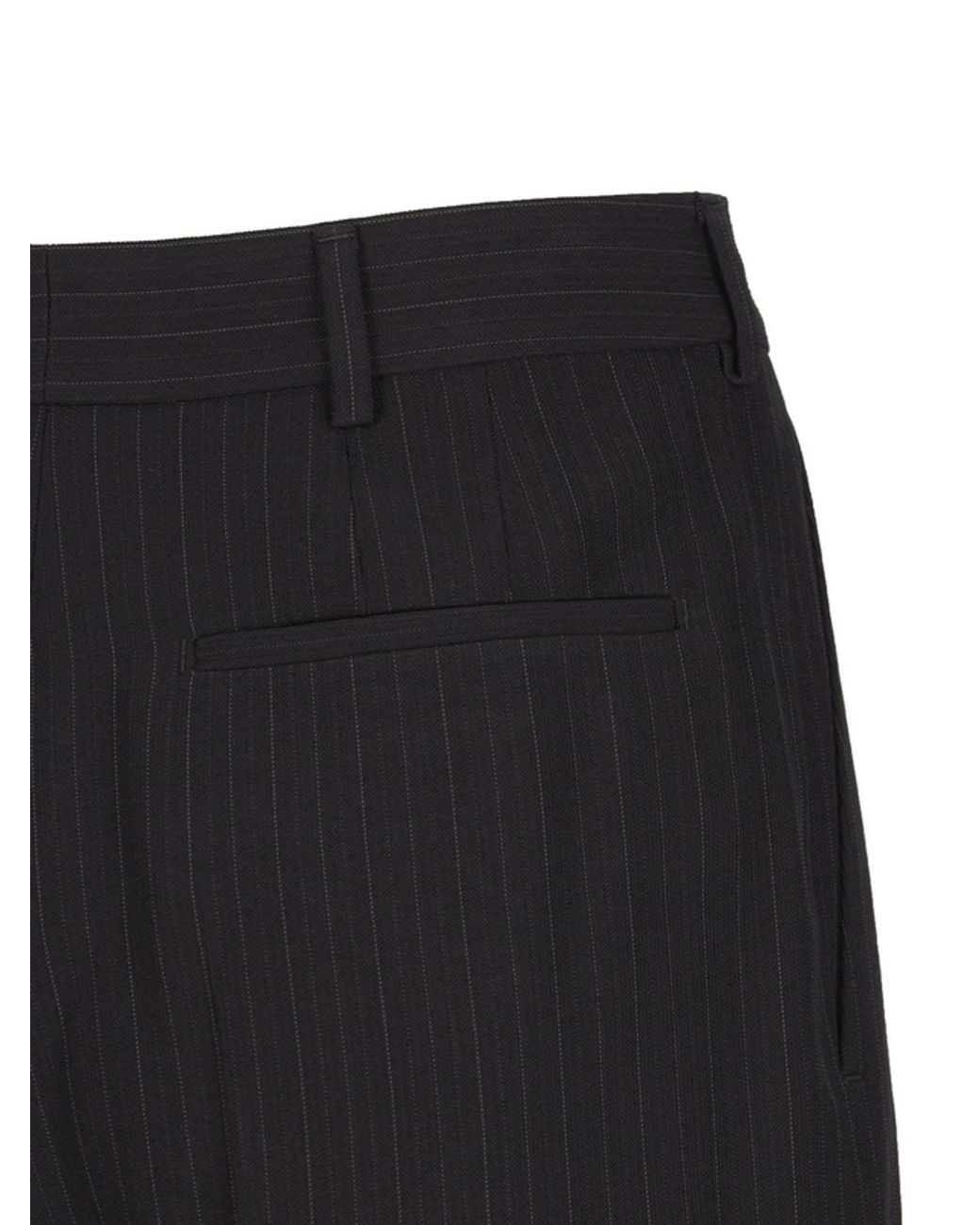 Saint Laurent Black Belt-Loops Trousers for men