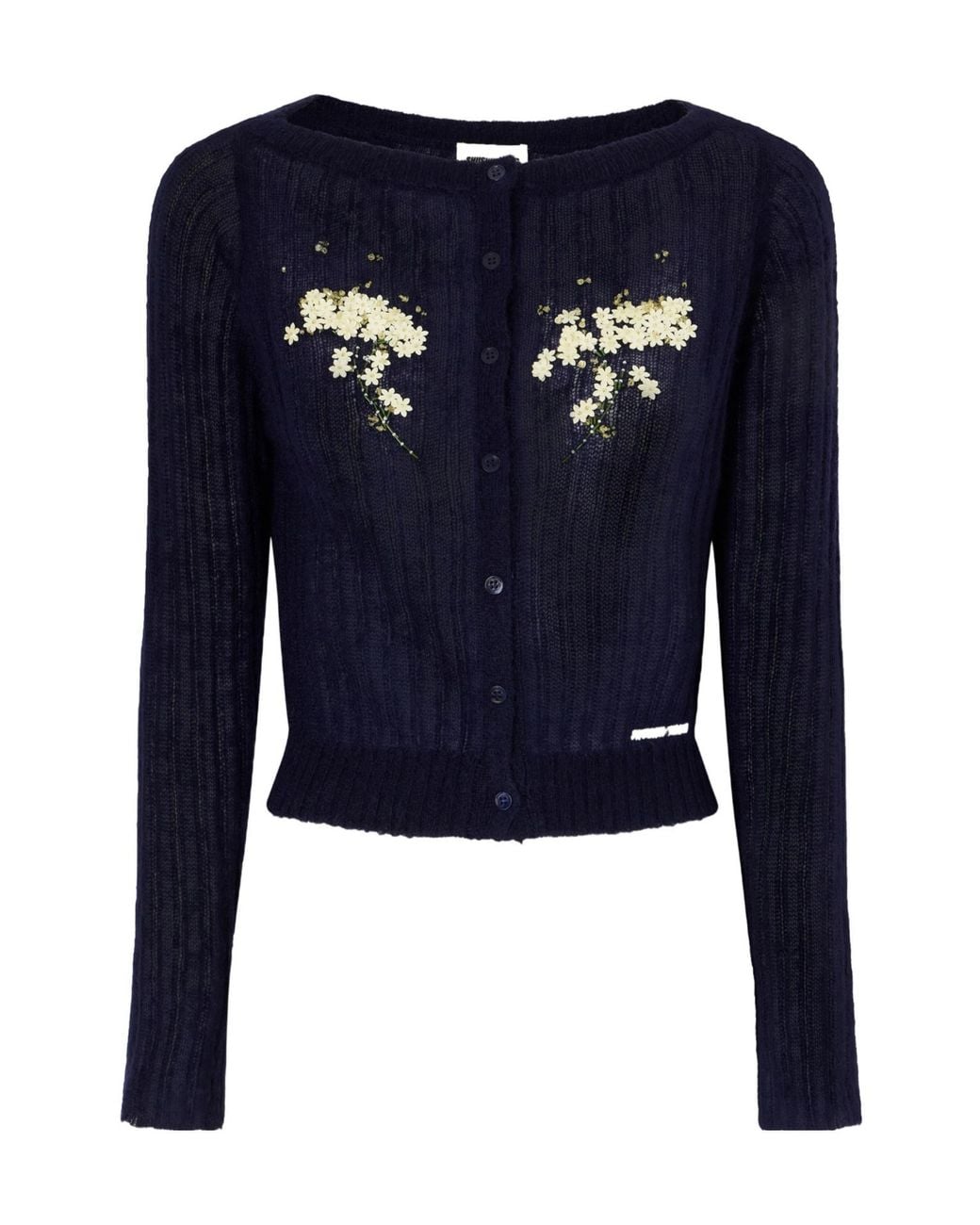 ShuShu/Tong Blue Embellished Knitted Cardigan
