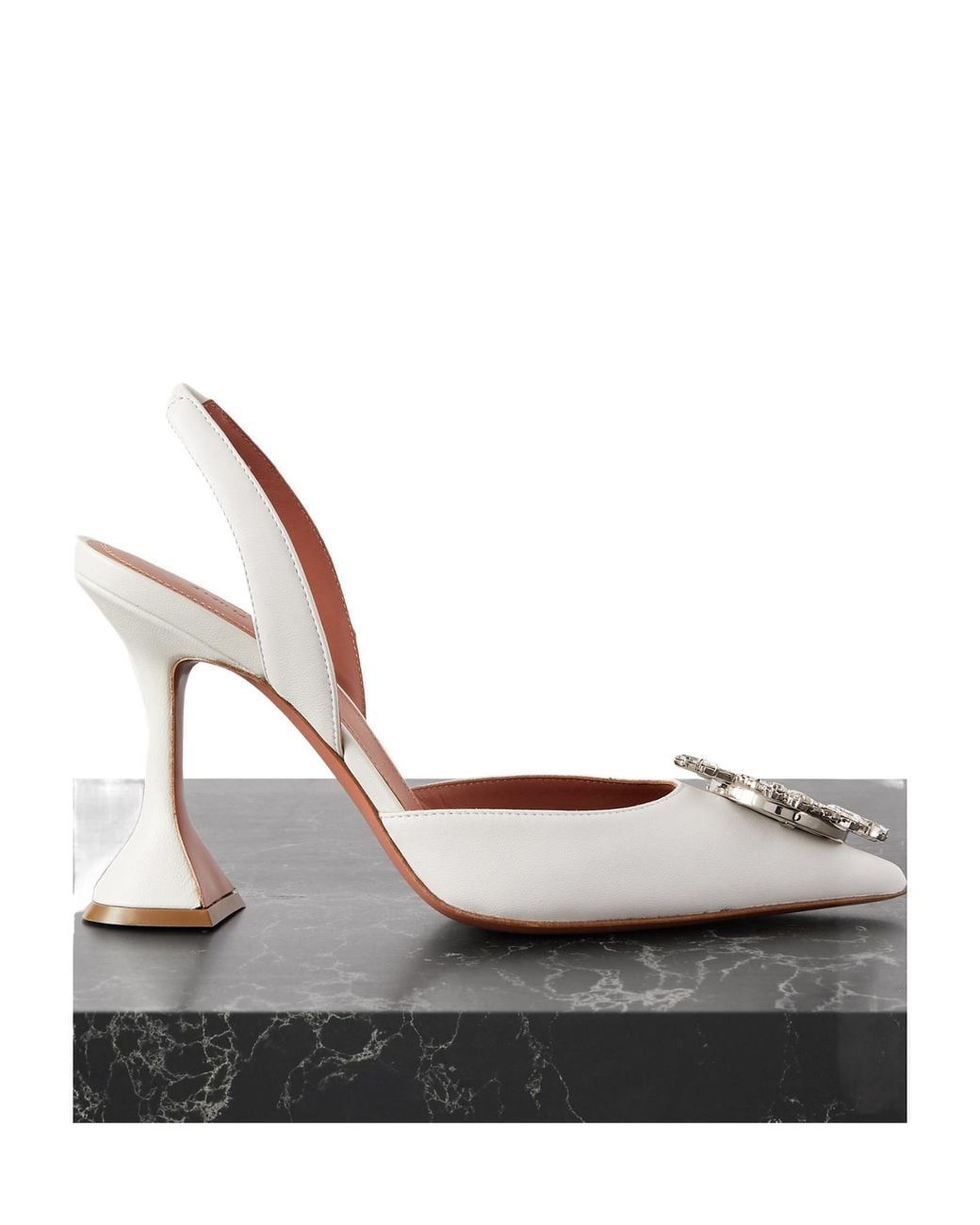 AMINA MUADDI Gray Pointed High Heels