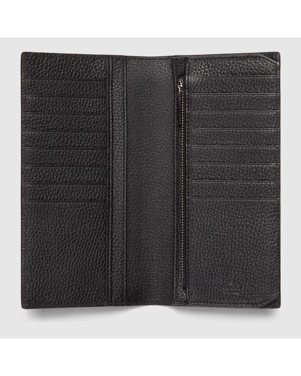 Gucci Black Logo Plaque Bifold Wallet for men