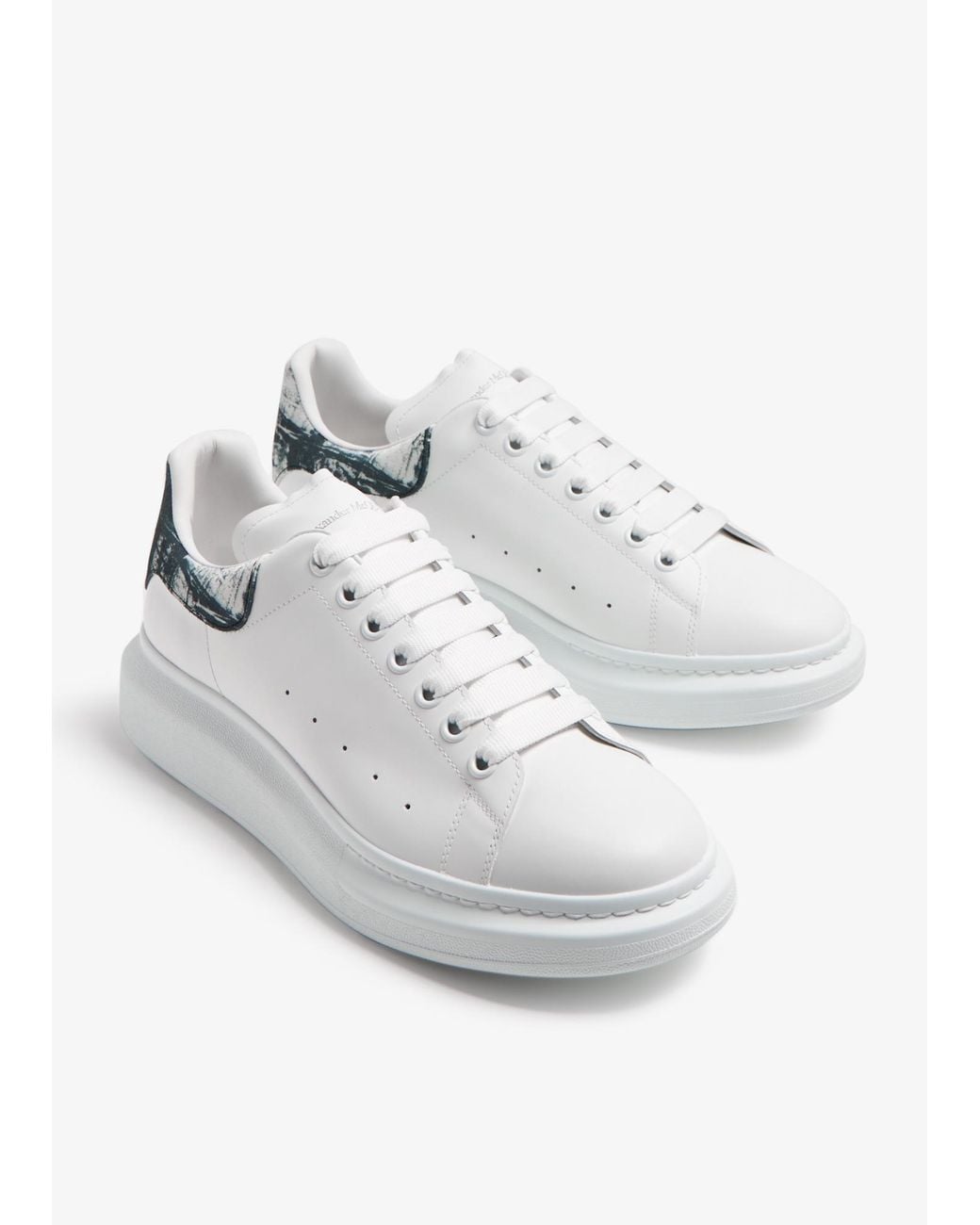 McQueen White Oversized Lace-Up Sneakers for men