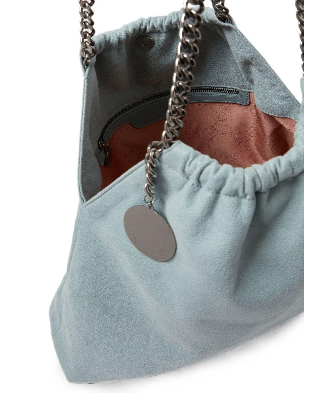 Stella McCartney Blue Falabella Chain-Link Shoulder Bag
