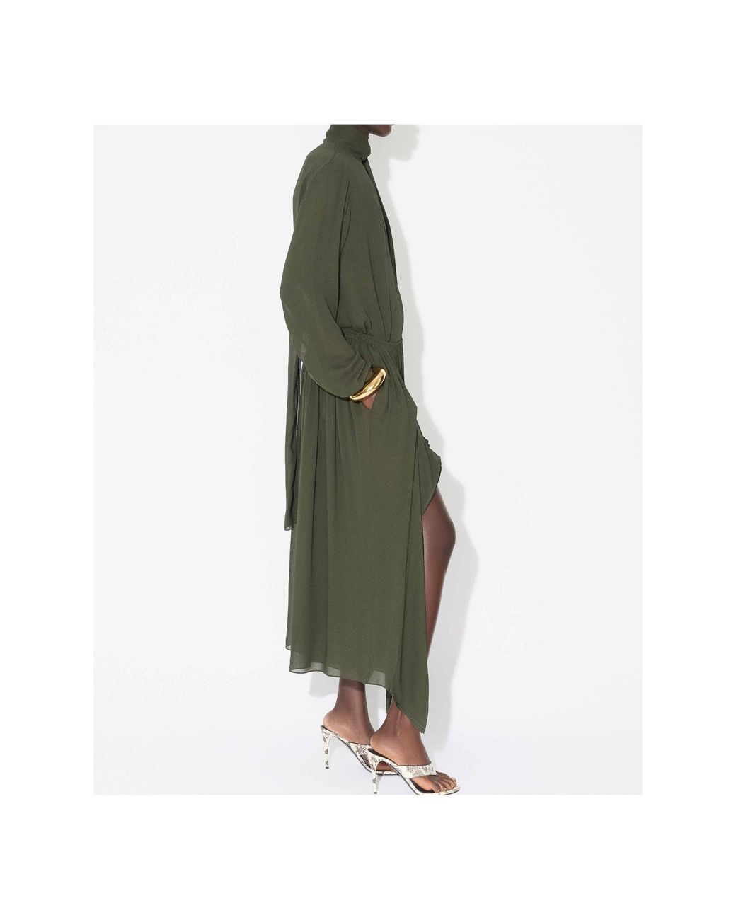 Alaïa Green Georgette Pussybow Blouse