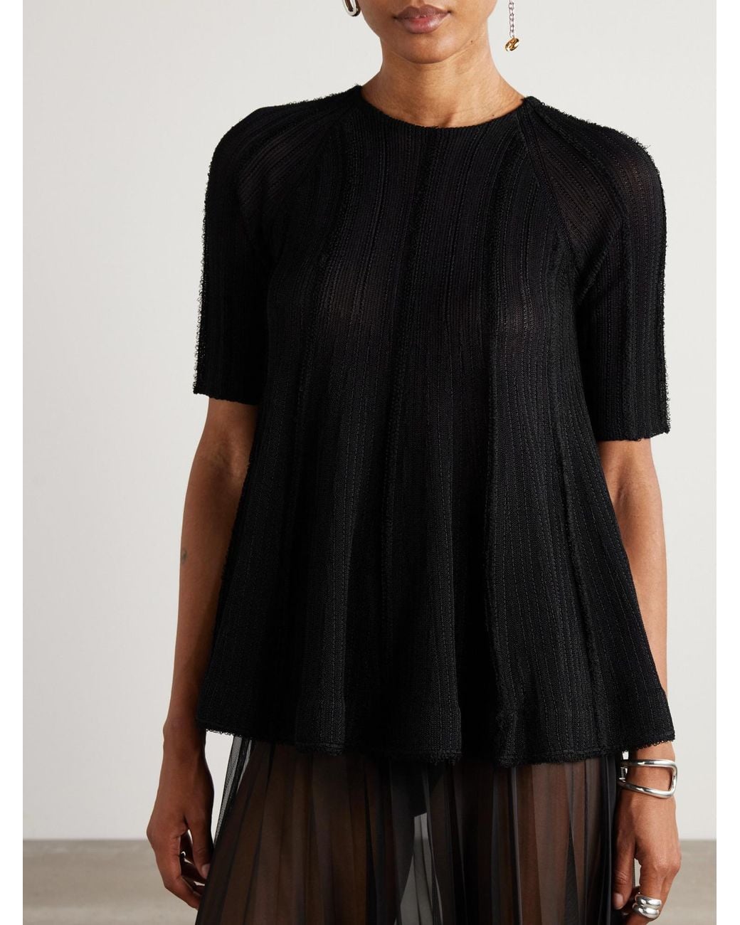 Proenza Schouler Black Comfortable Knit Top