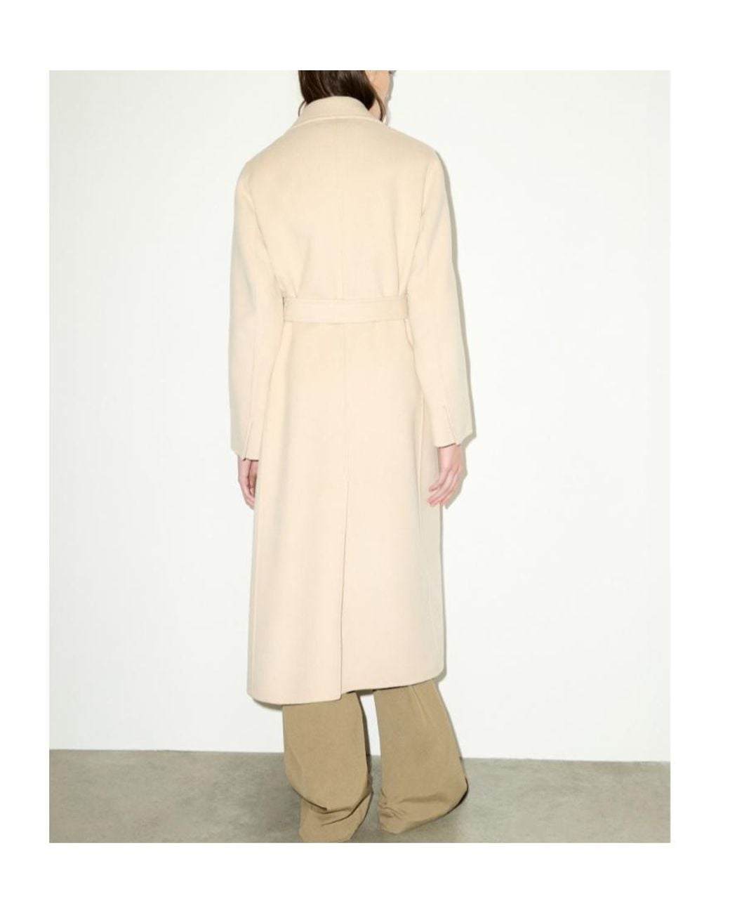 MAX&Co. Natural Longrun Double-Woven Wool Coat