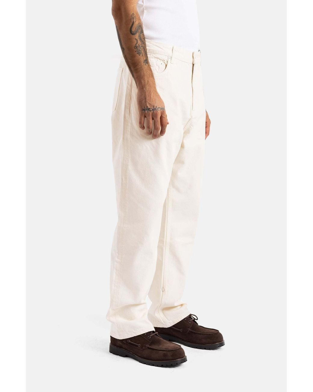 Studio Nicholson White Riso Straight Leg Jeans for men