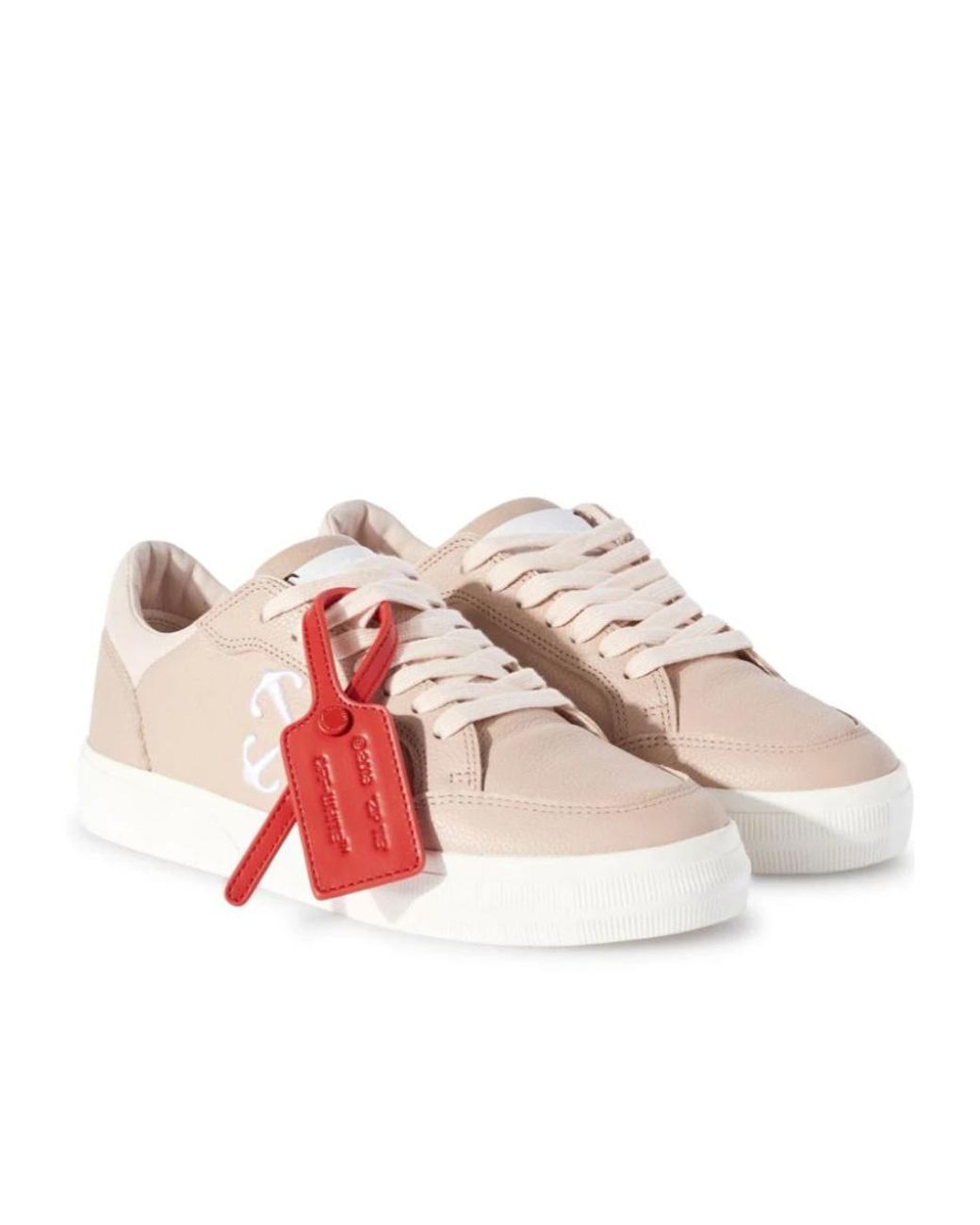 Off-White c/o Virgil Abloh Pink New Low Vulcanized Lace-Up Sneakers