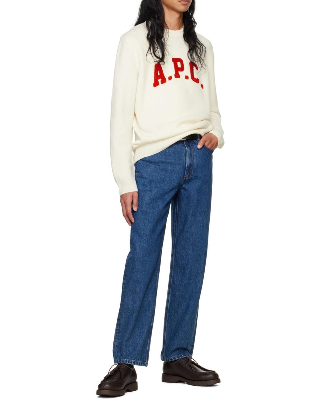 A.P.C. Blue Straight-Leg Slim-Cut Jeans for men