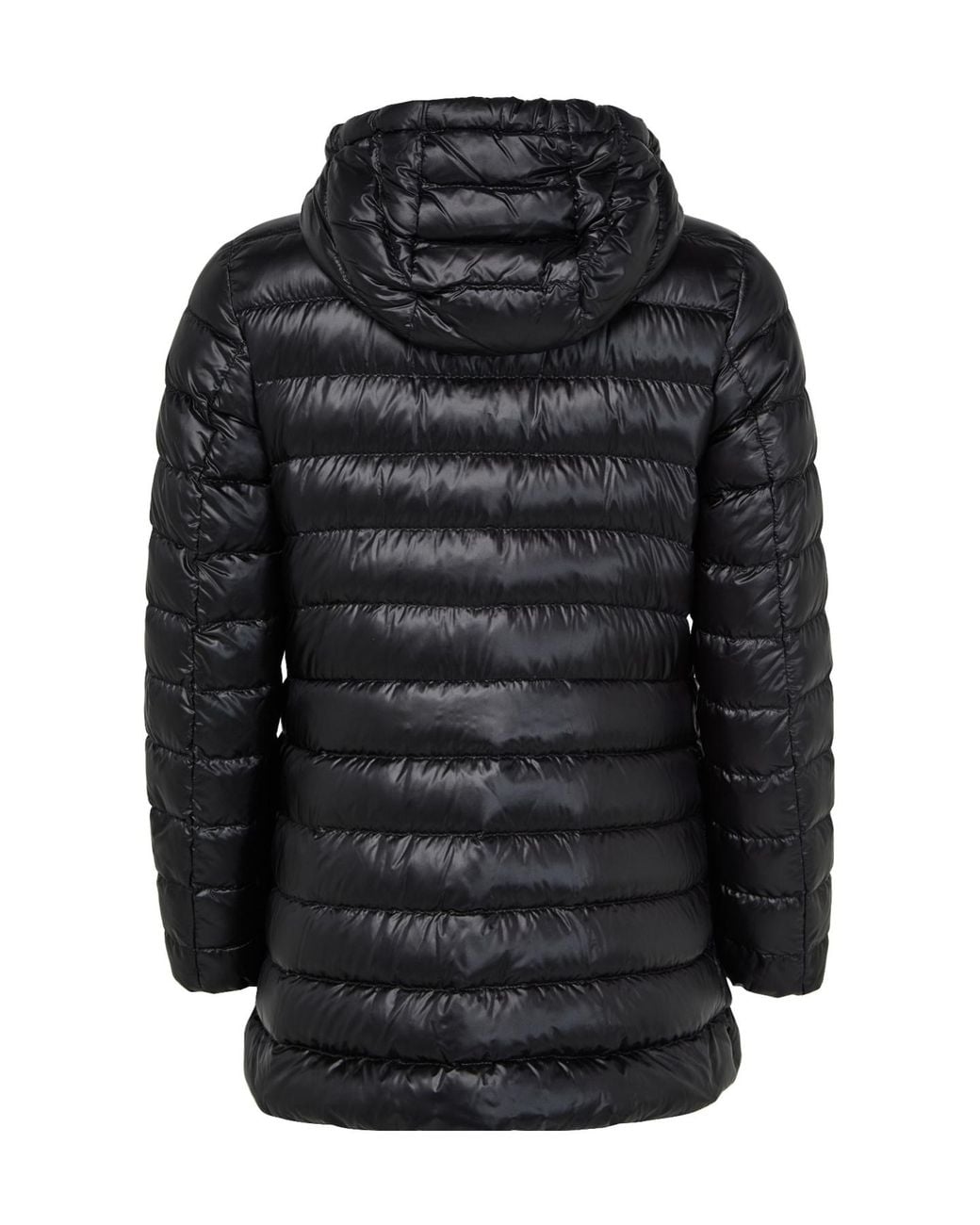 Moncler Black Logo-Stamped Down Jacket