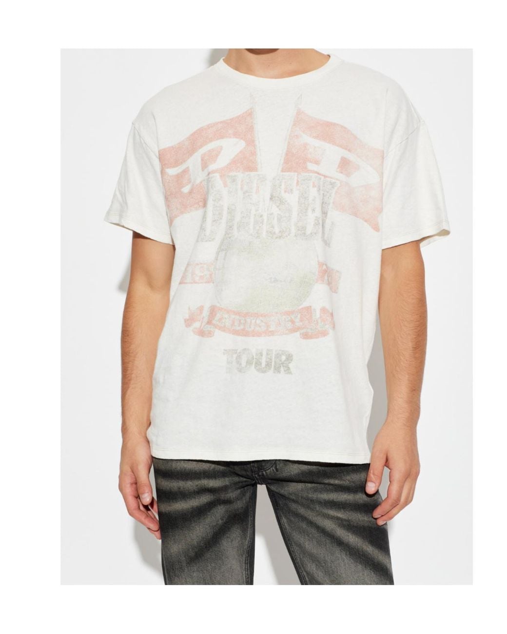 DIESEL White T-Shirt T-Normes-Hmbp for men