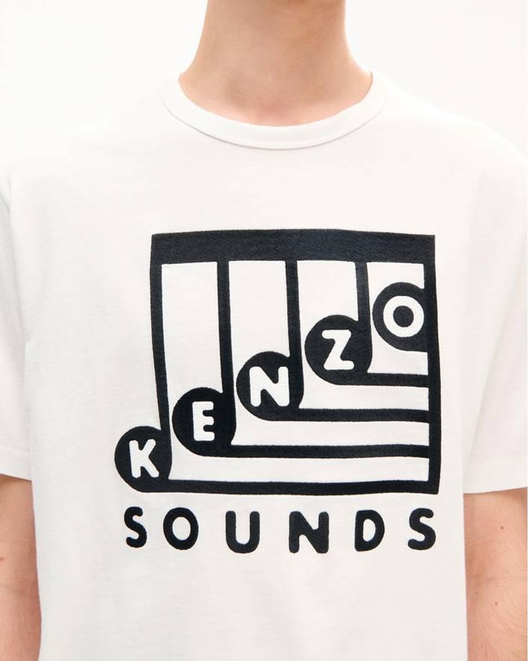 KENZO White Sounds' Embroidered T-Shirt for men