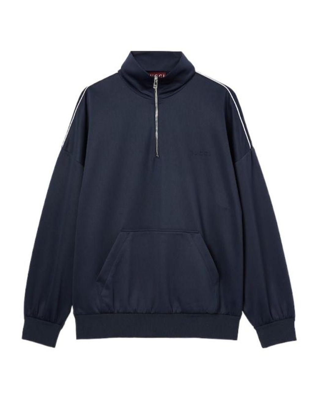 Gucci Blue Technical Jersey Sweatshirt With Embossed Logo for men