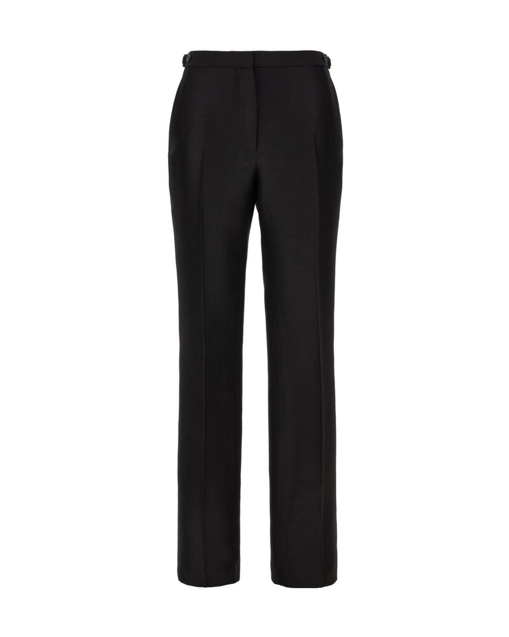 The Row Black Pleat Tailored Trousers