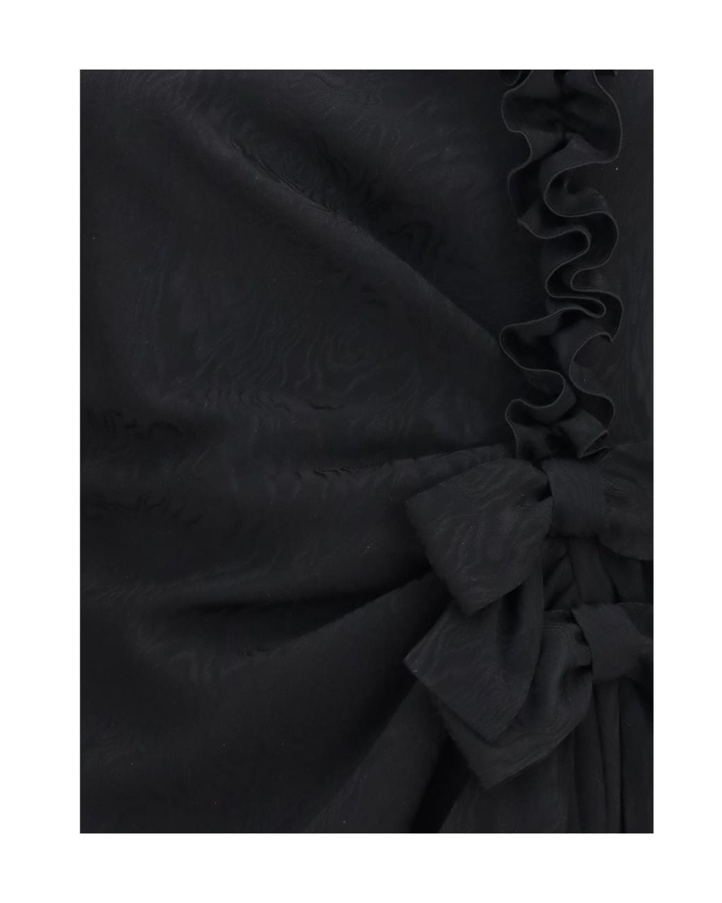 Alessandra Rich Black Ruffled Mini Dress