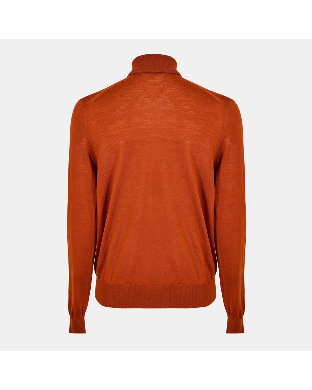 Saint Laurent Orange Solid Color Casual Knit Sweater for men
