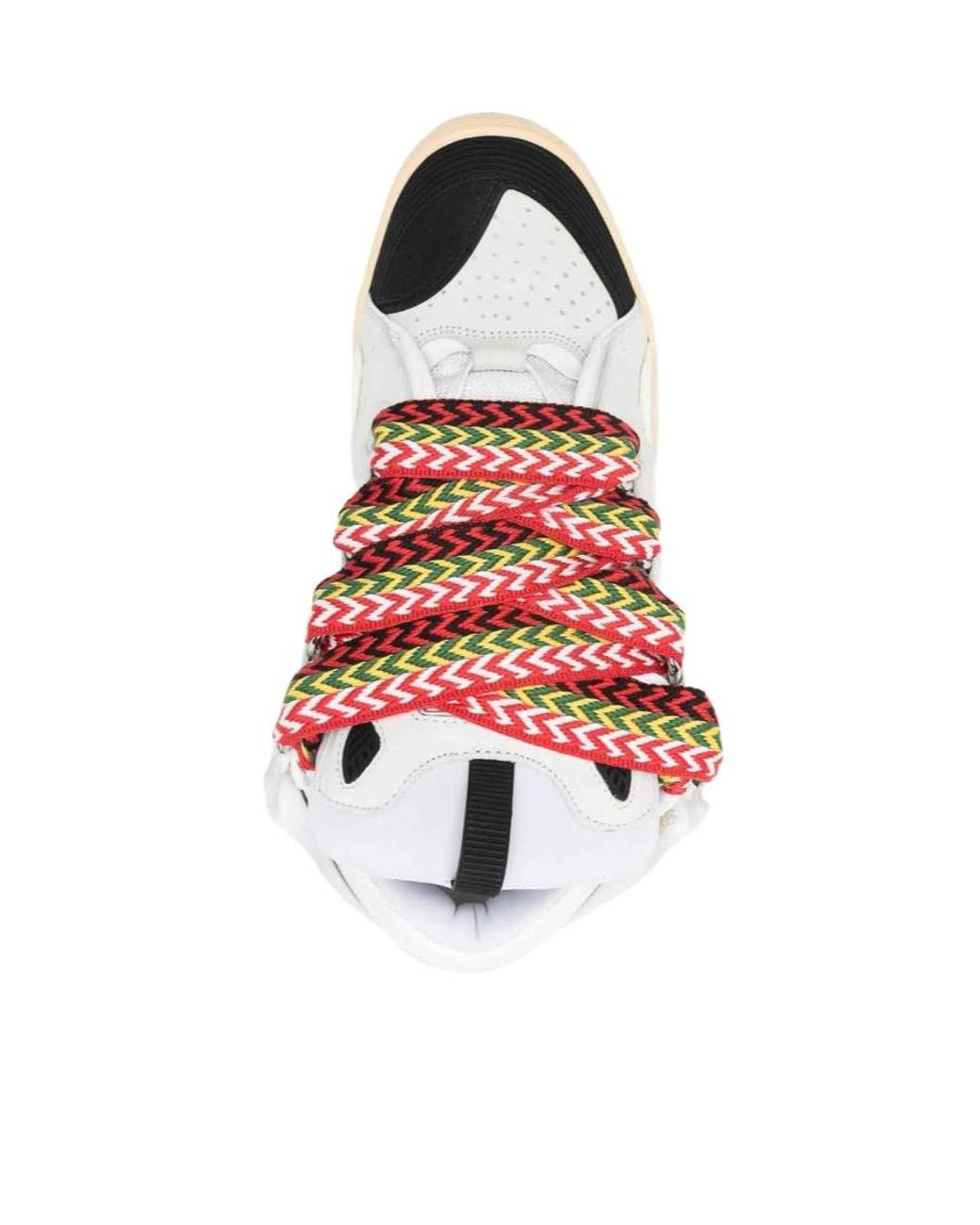 Lanvin Natural Zigzag-Laces Round Toe Sneakers for men