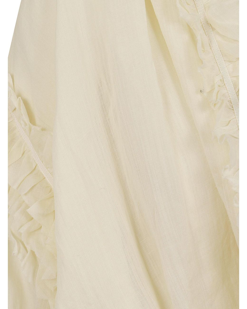 Dries Van Noten White Long Sleeve Ruffle Shirt