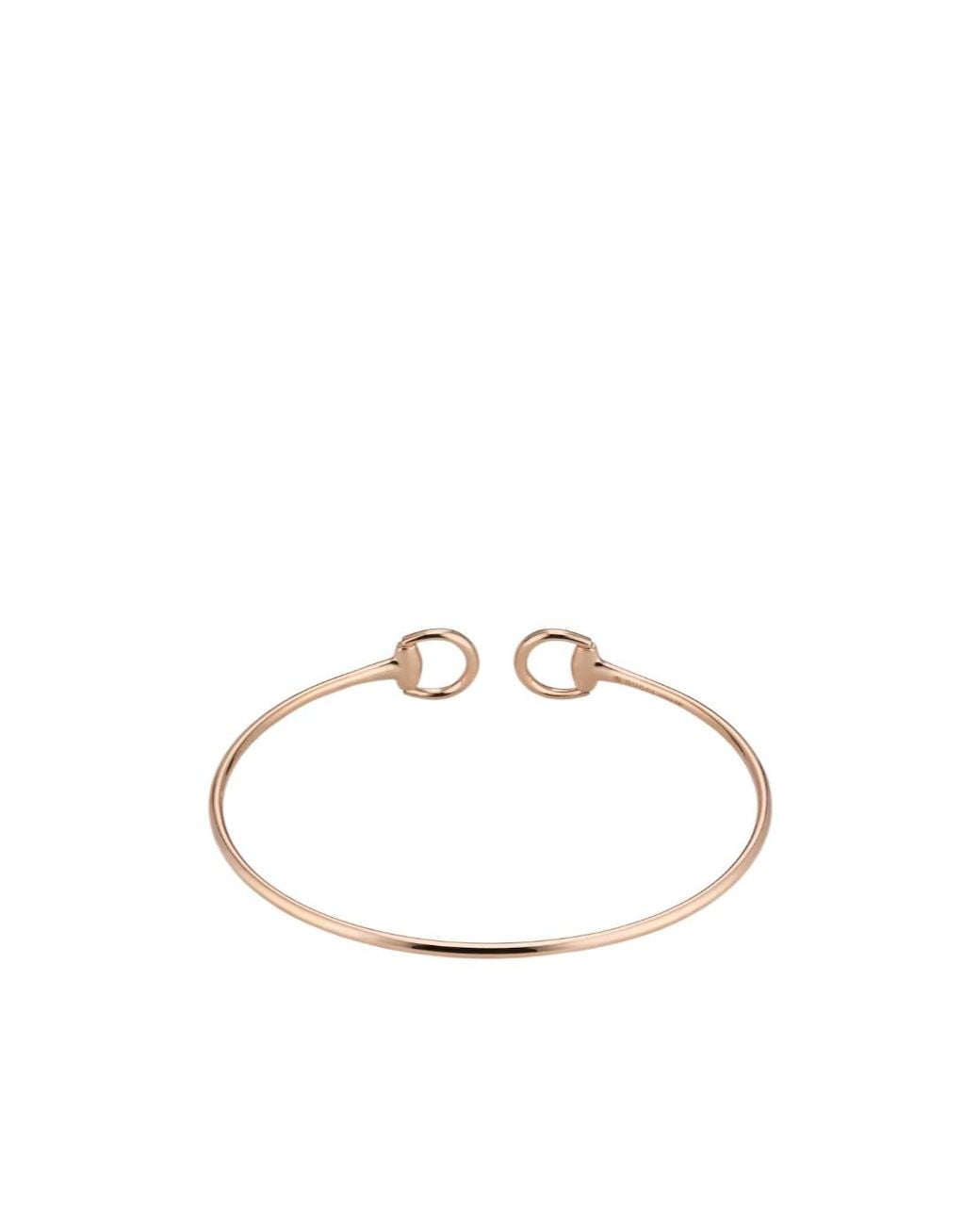 Gucci Metallic Horsebit 18K Diamond Bangle Bracelet