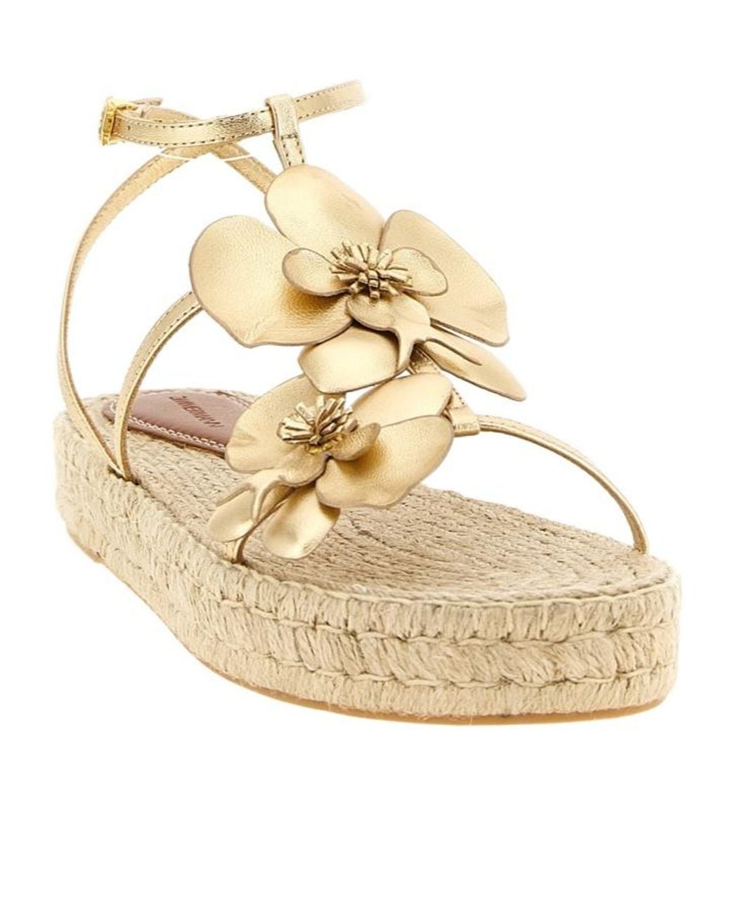 Zimmermann Metallic Orchid Ankle-Strap Sandals