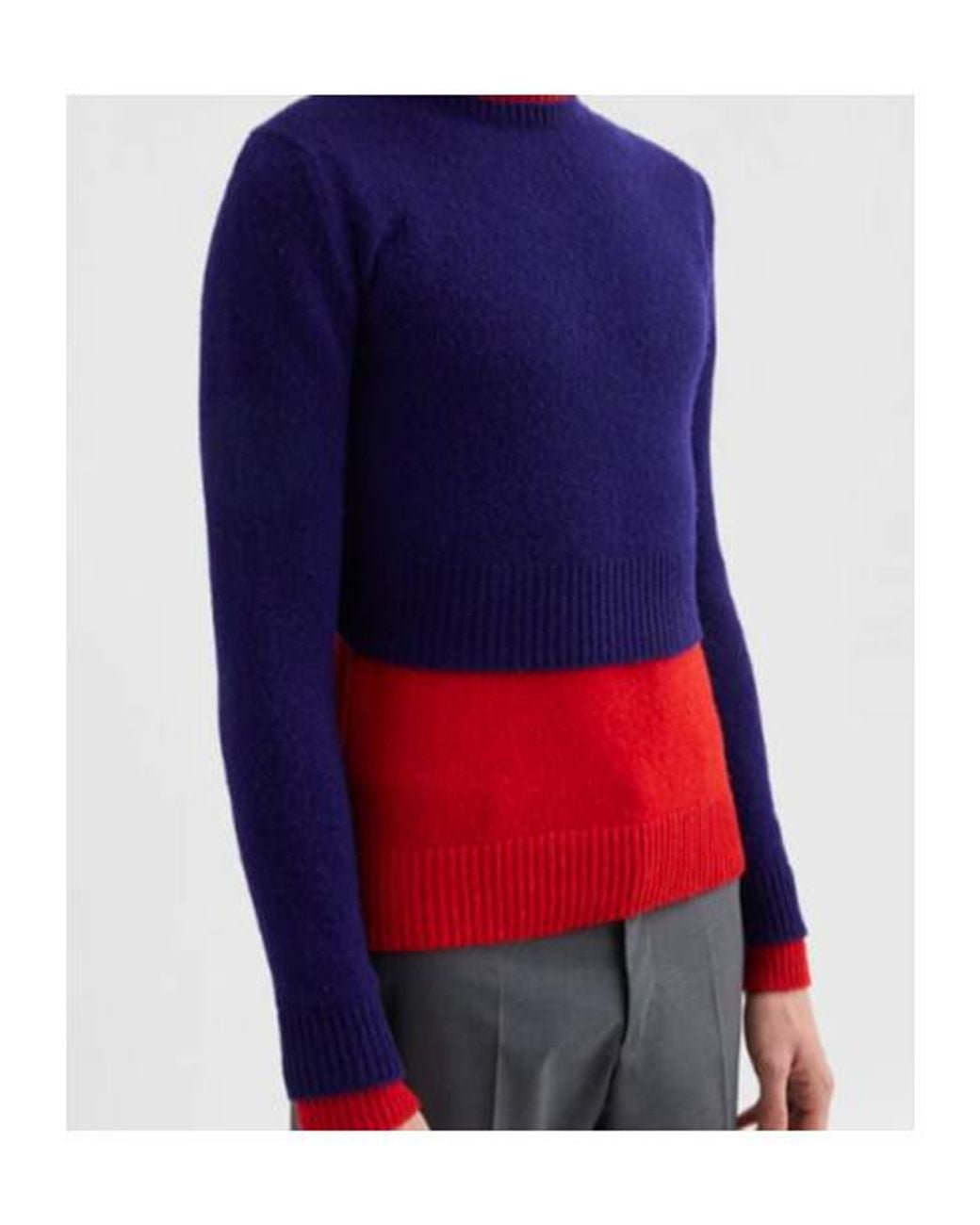 Jil Sander Blue Crewneck Double-Layer Jumper for men