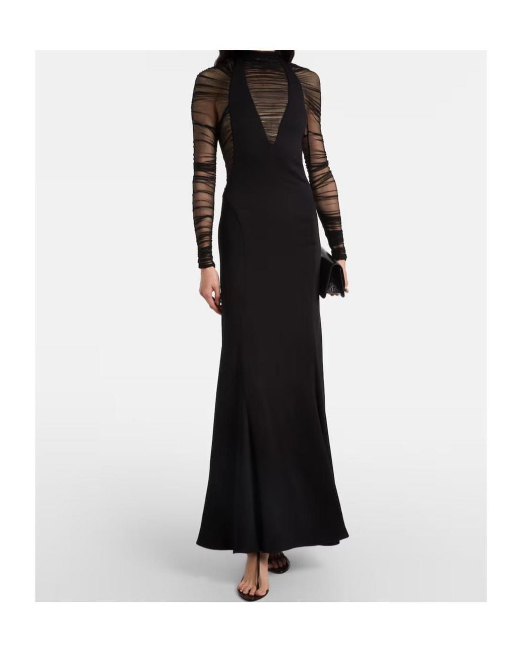 Christopher Esber Black Semi-Transparent Design Dress