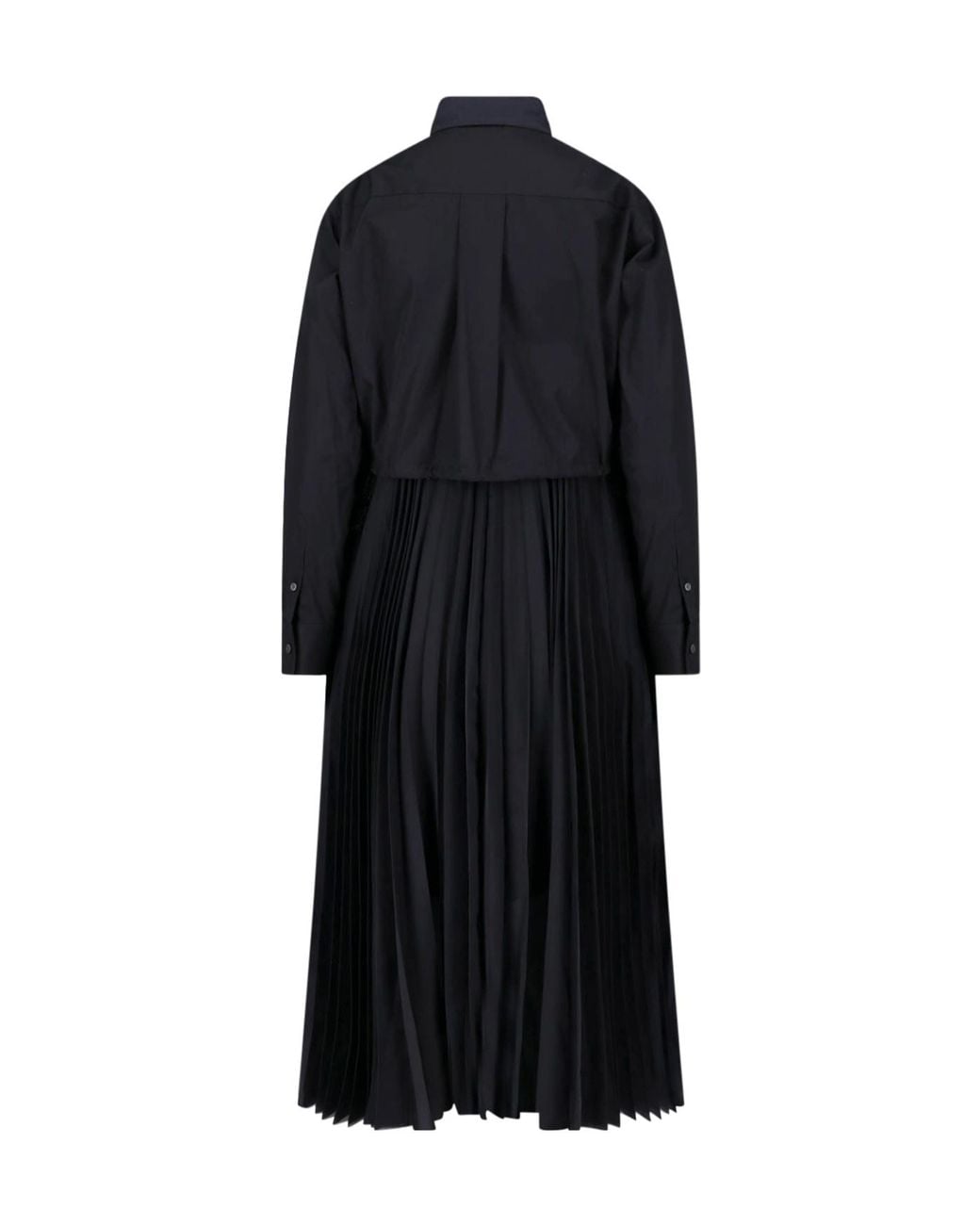 Sacai Black Long-Sleeved Dress
